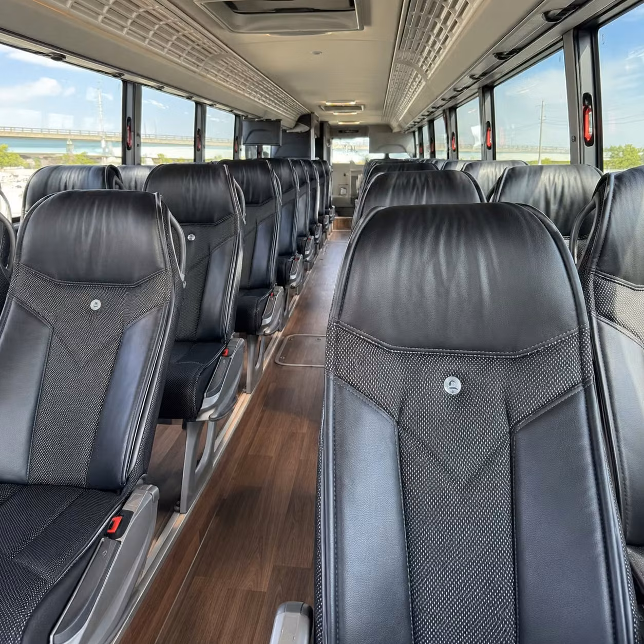 56 passenger charter bus interior